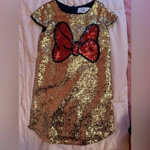 Gorgeous Disney Minnie Mouse Lined Sequin Dress EUC 5/6 Worn Once for Pictures